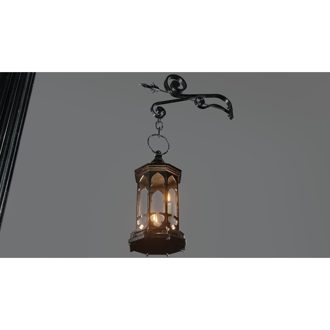 Street Lamp 3D Model – Low Poly Architectural Asset, FBX, Blender - View 11