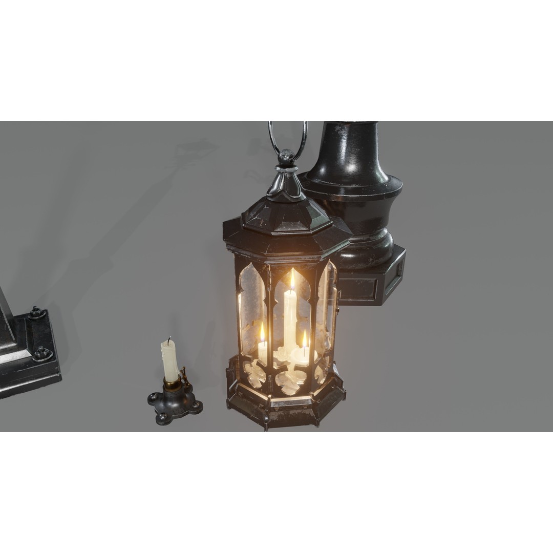 Street Lamp 3D Model – Low Poly Architectural Asset, FBX, Blender - View 18