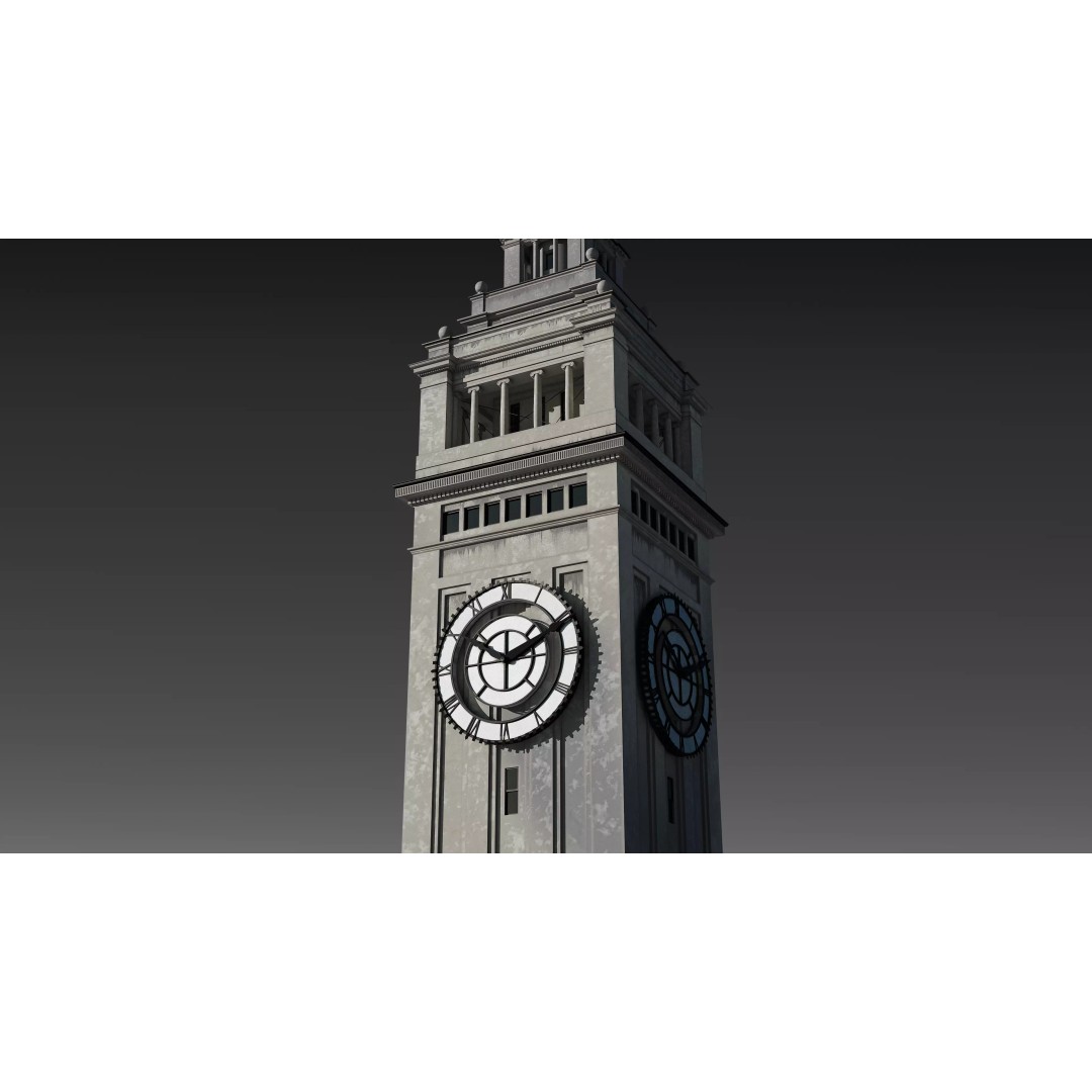 San Francisco Ferry Building 3D Model – Realistic Architectural Asset, PBR Textures - View 10