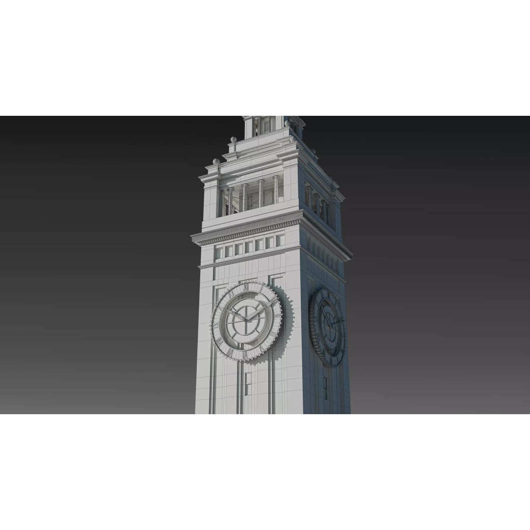 San Francisco Ferry Building 3D Model – Realistic Architectural Asset, PBR Textures - View 11