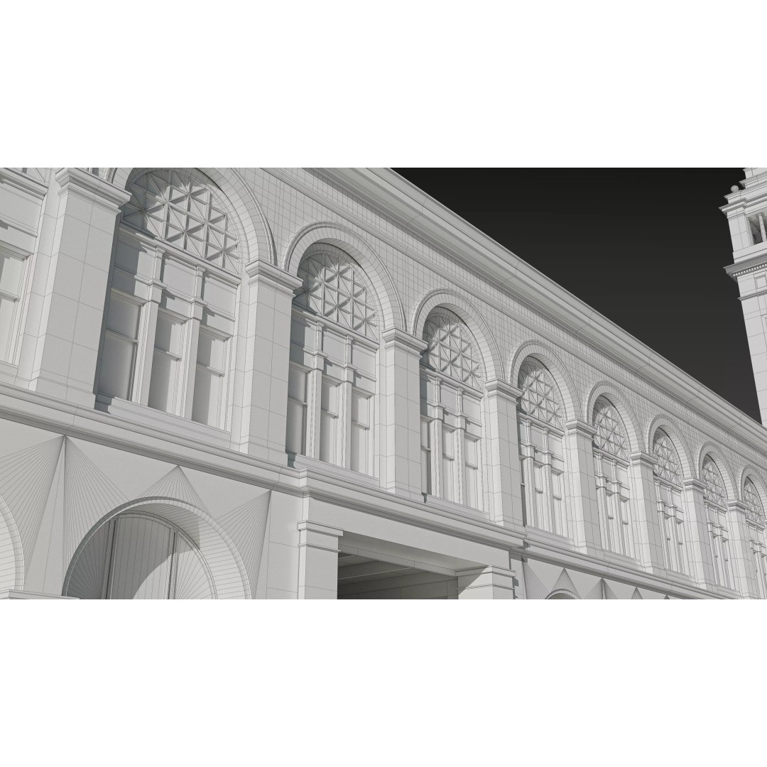 San Francisco Ferry Building 3D Model – Realistic Architectural Asset, PBR Textures - View 17