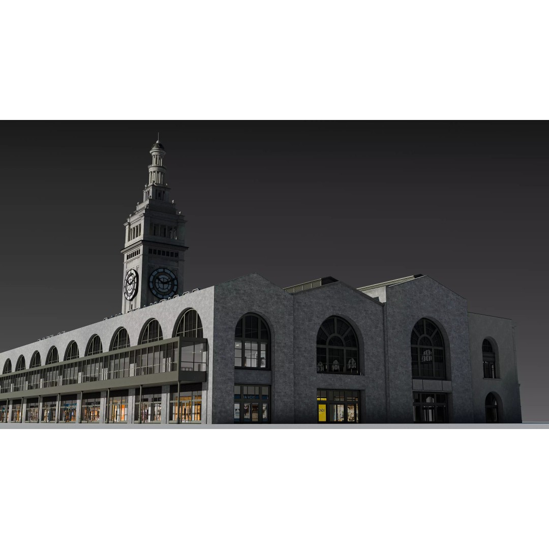 San Francisco Ferry Building 3D Model – Realistic Architectural Asset, PBR Textures - View 21