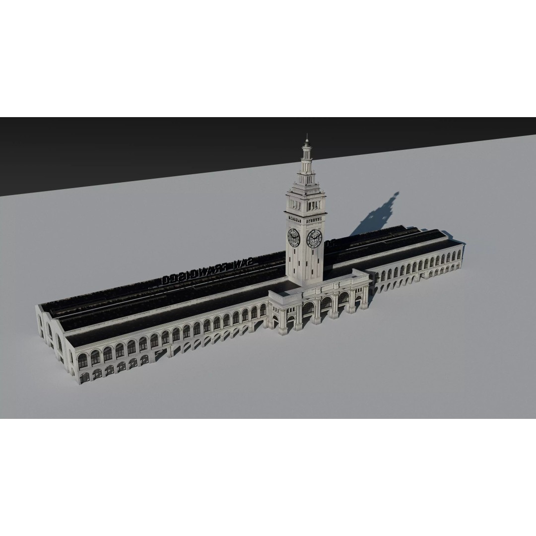 San Francisco Ferry Building 3D Model – Realistic Architectural Asset, PBR Textures - View 26