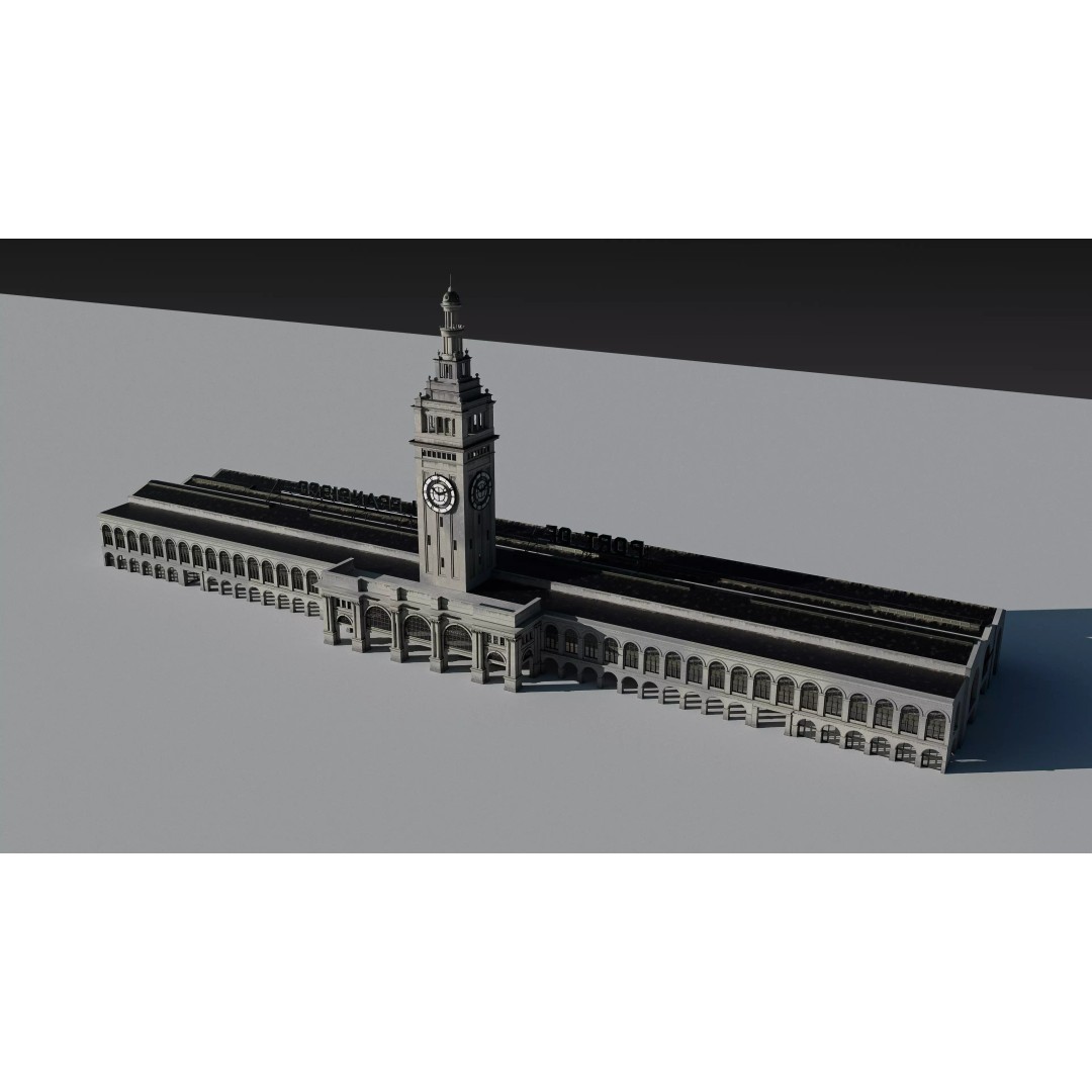 San Francisco Ferry Building 3D Model – Realistic Architectural Asset, PBR Textures - View 27