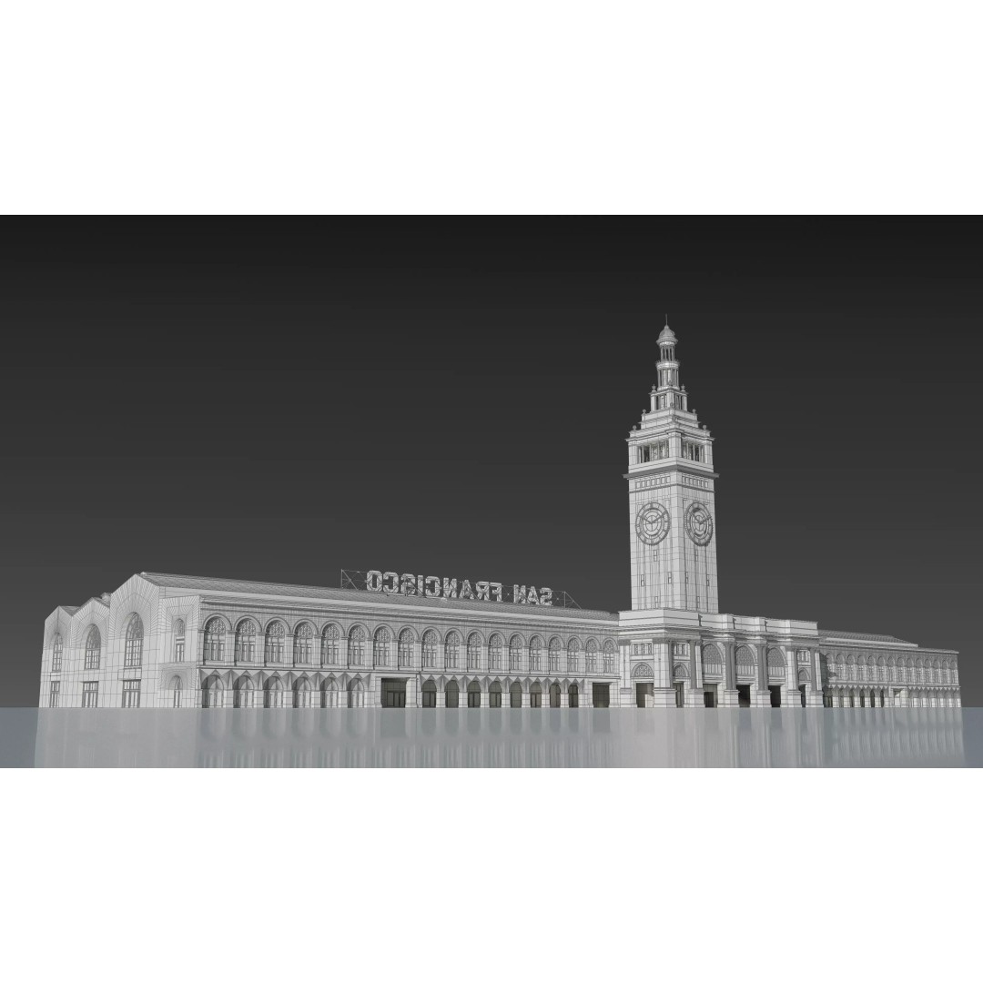 San Francisco Ferry Building 3D Model – Realistic Architectural Asset, PBR Textures - View 5