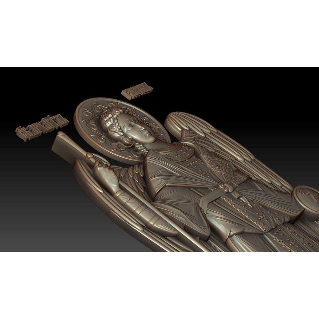 Archangel Gabriel 3D Model – Orthodox Icon for CNC Milling, STL - View 13