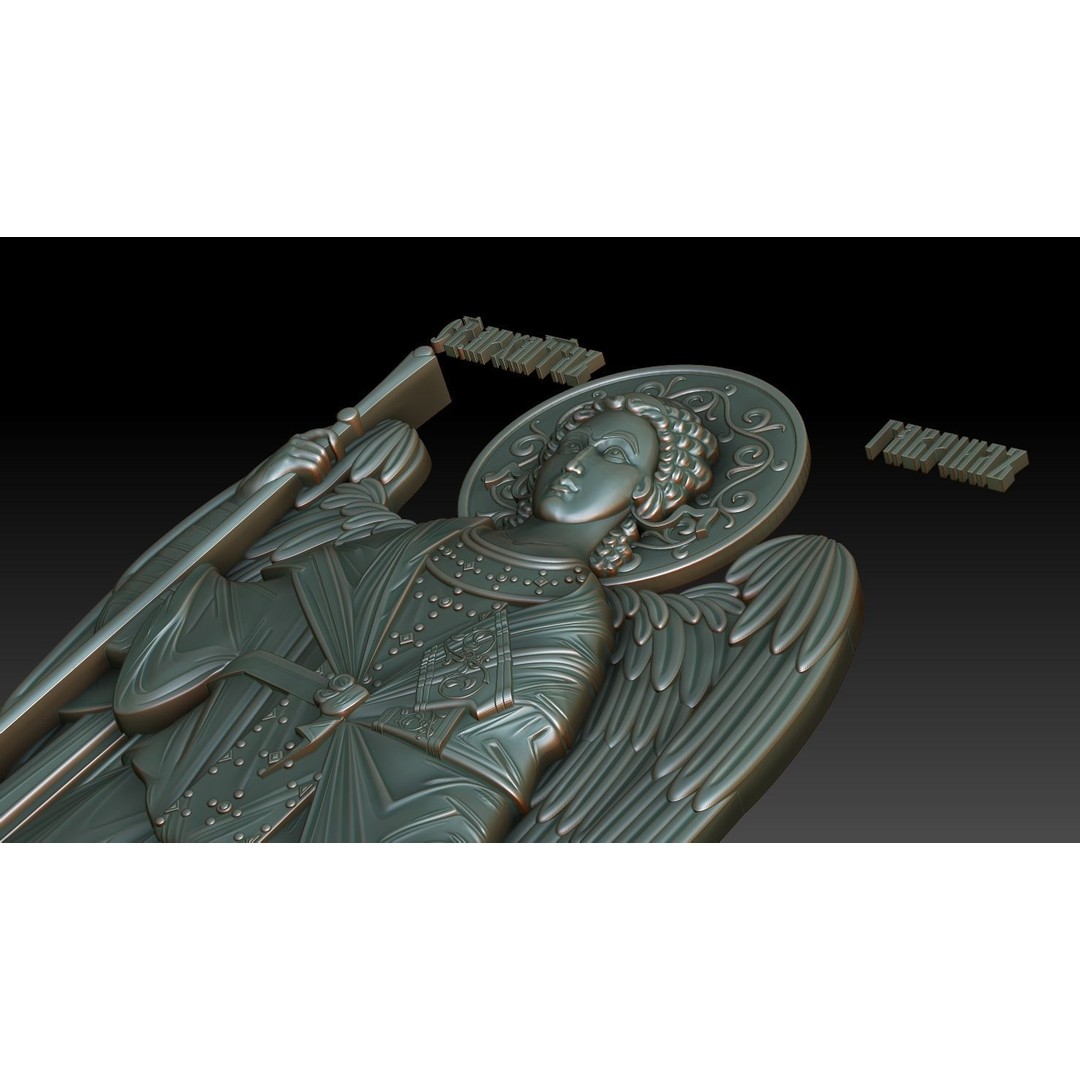 Archangel Gabriel 3D Model – Orthodox Icon for CNC Milling, STL - View 5