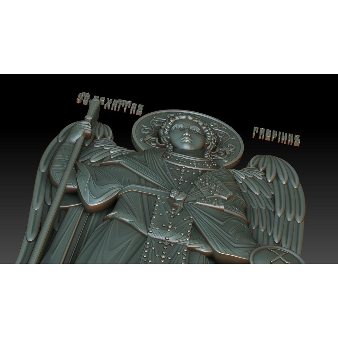 Archangel Gabriel 3D Model – Orthodox Icon for CNC Milling, STL - View 6