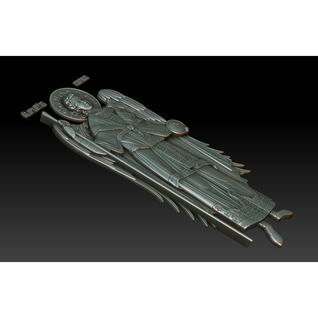 Archangel Gabriel 3D Model – Orthodox Icon for CNC Milling, STL - View 7