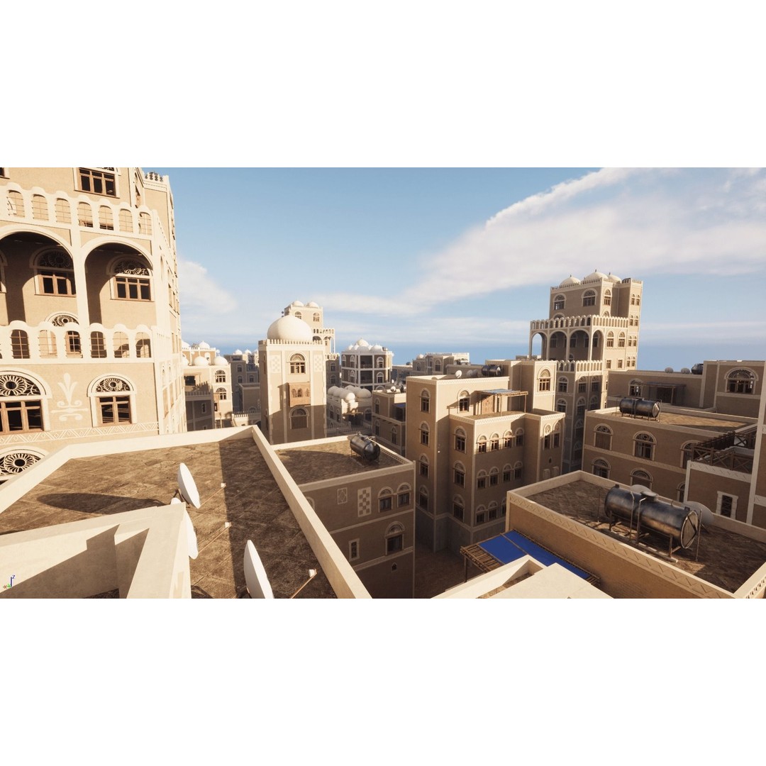 Yemen Buildings 3D Model – Low Poly Modular Architectural Kit, FBX, OBJ, Blender - View 14