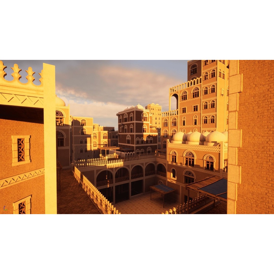 Yemen Buildings 3D Model – Low Poly Modular Architectural Kit, FBX, OBJ, Blender - View 22
