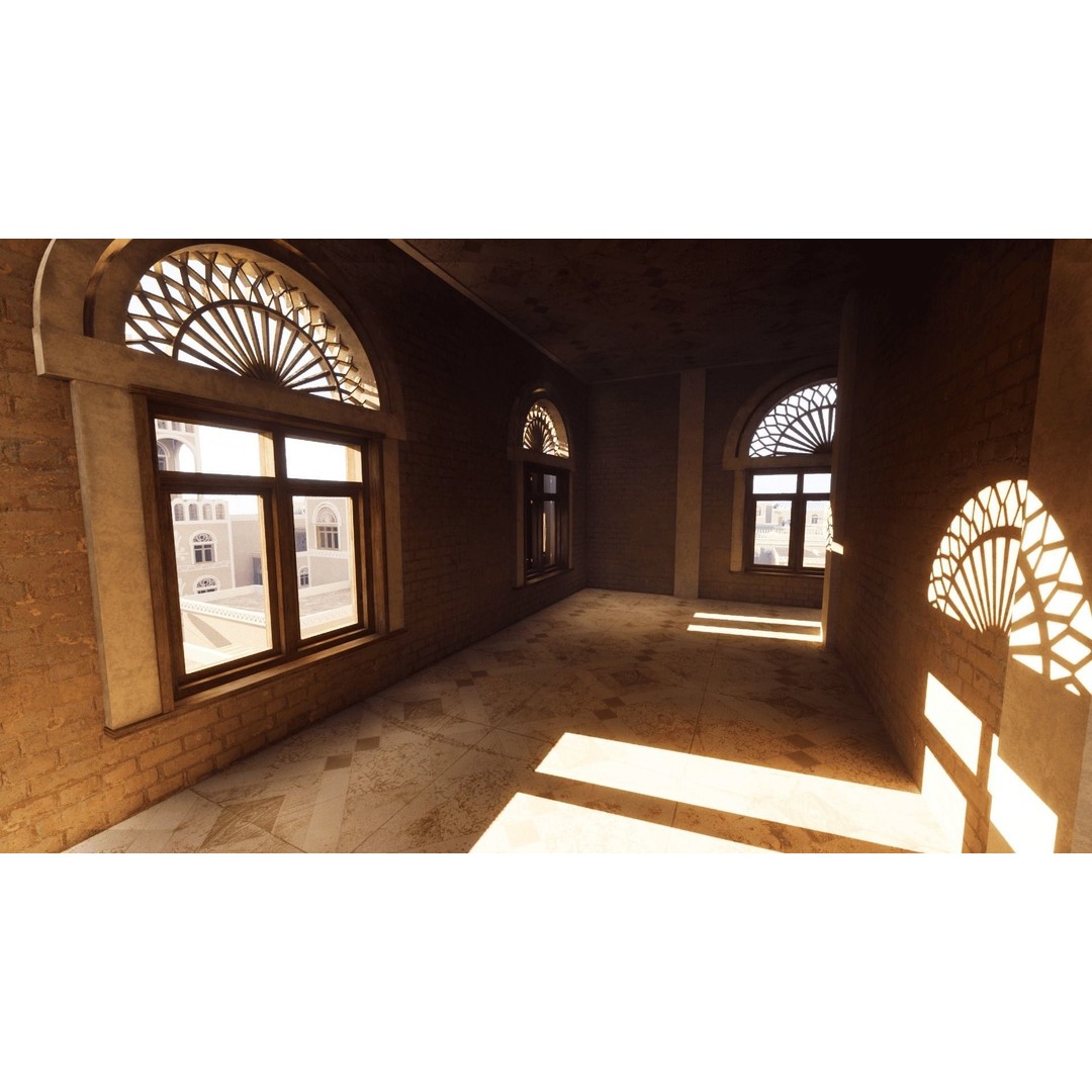Yemen Buildings 3D Model – Low Poly Modular Architectural Kit, FBX, OBJ, Blender - View 23