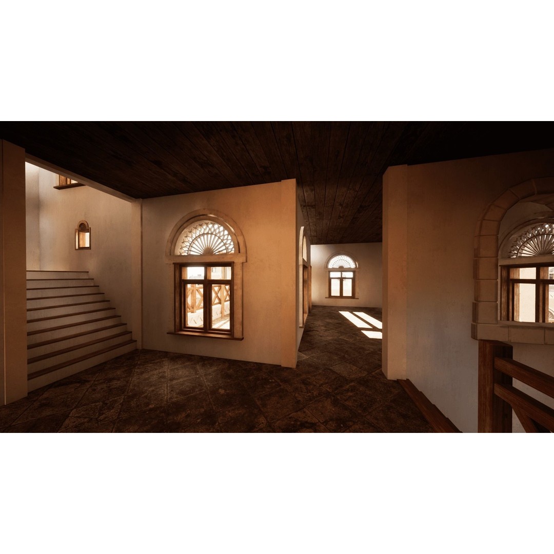 Yemen Buildings 3D Model – Low Poly Modular Architectural Kit, FBX, OBJ, Blender - View 25