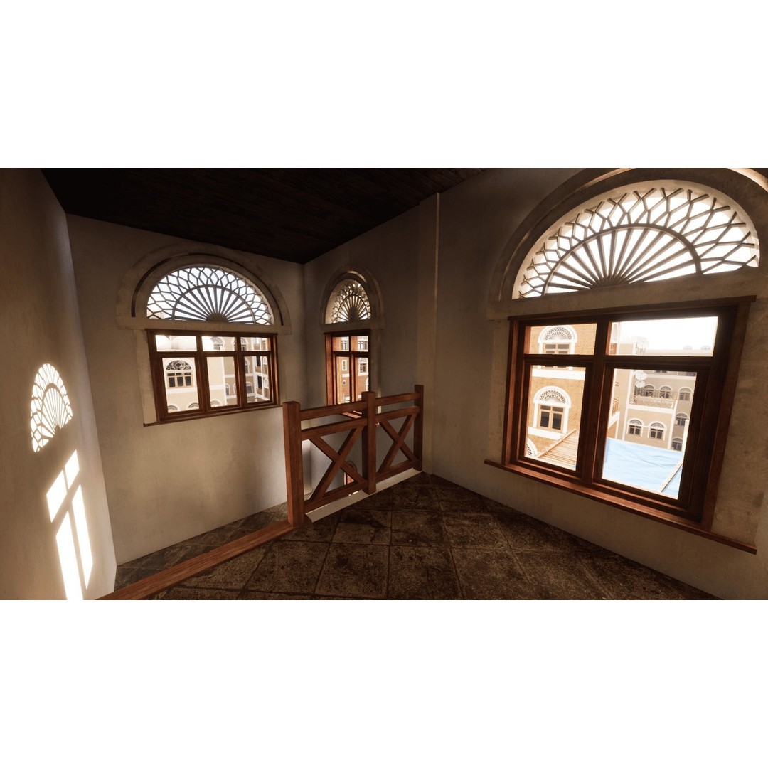 Yemen Buildings 3D Model – Low Poly Modular Architectural Kit, FBX, OBJ, Blender - View 26