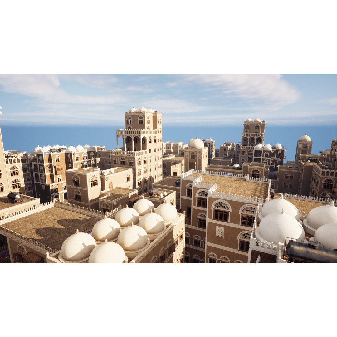 Yemen Buildings 3D Model – Low Poly Modular Architectural Kit, FBX, OBJ, Blender - View 6
