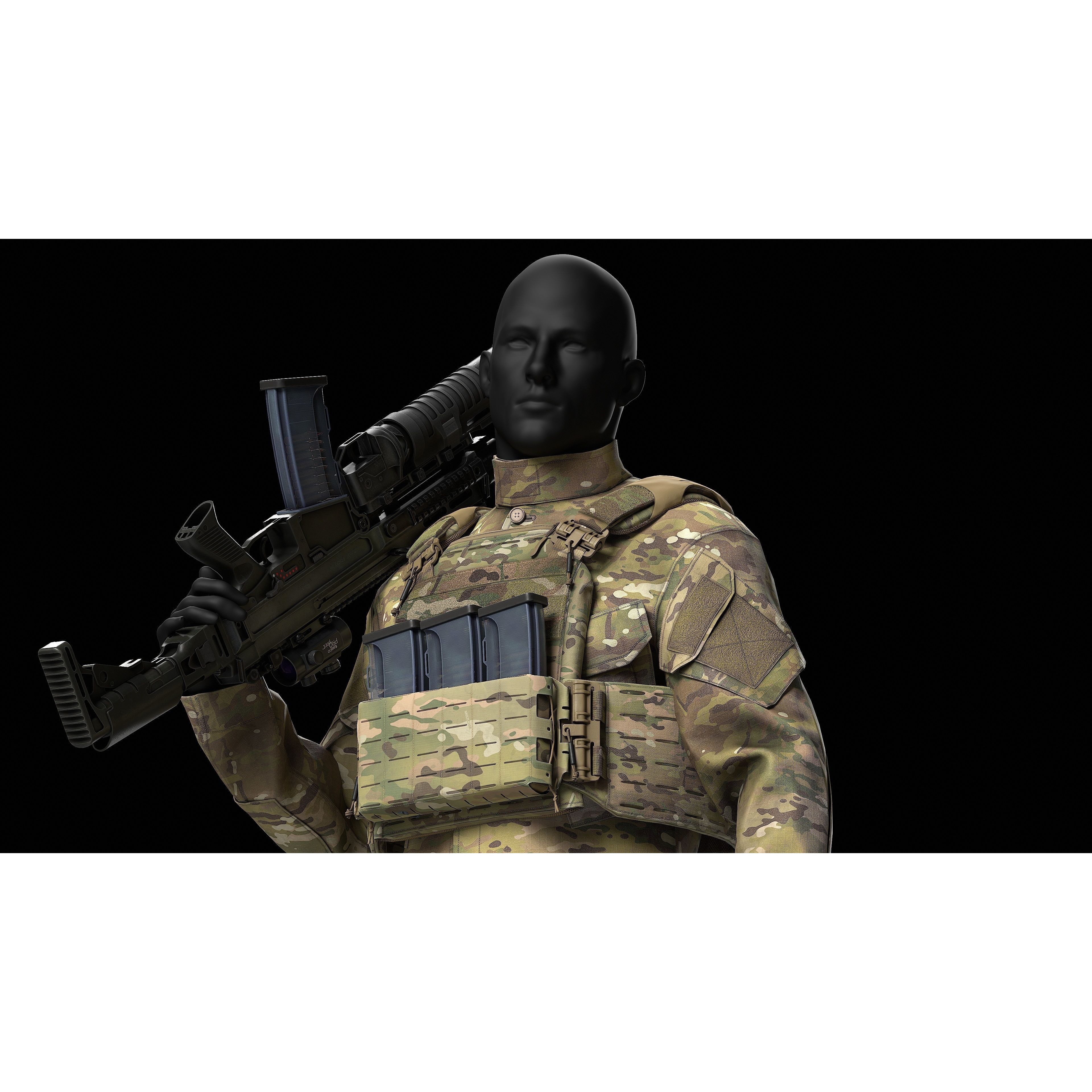 Strandhogg v3 SAPI Cut Plate Carrier - Low-Poly Game-Ready 3D Model