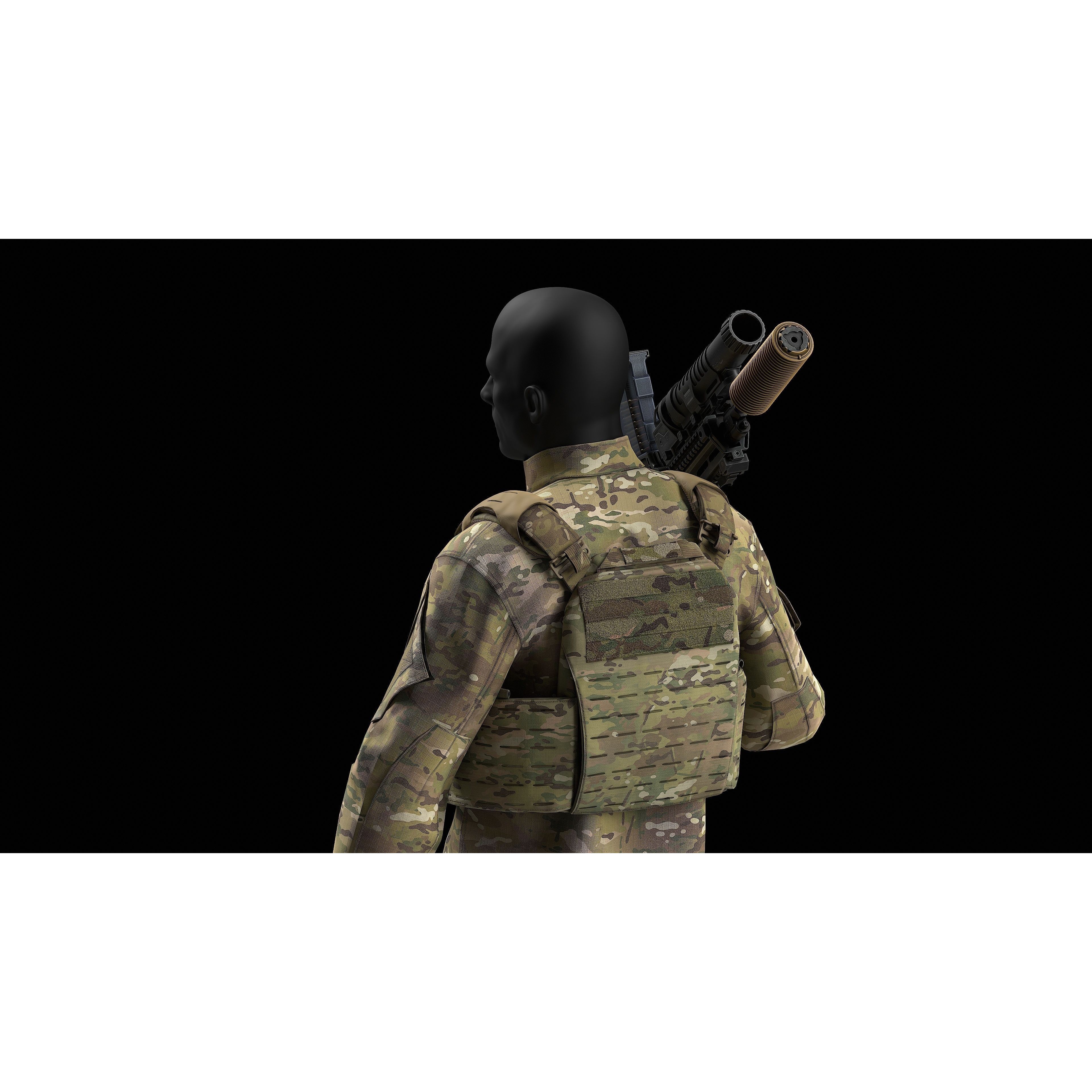 Strandhogg v3 SAPI Cut Plate Carrier - Low-Poly Game-Ready 3D Model - View 10