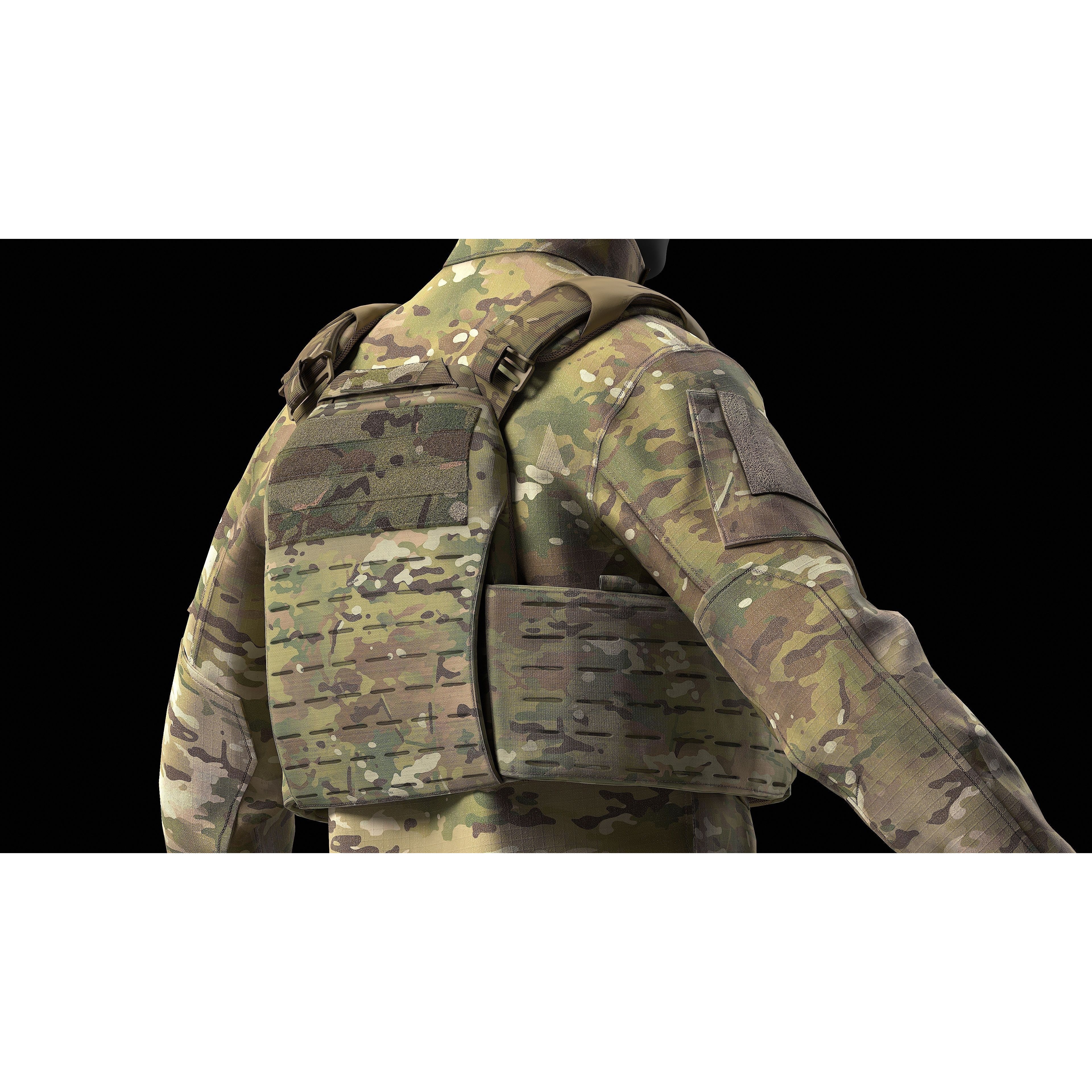 Strandhogg v3 SAPI Cut Plate Carrier - Low-Poly Game-Ready 3D Model - View 14