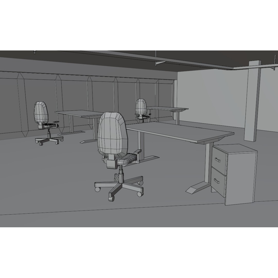 Office Building 3D Model – Low Poly Architectural Design, FBX, OBJ, Blender