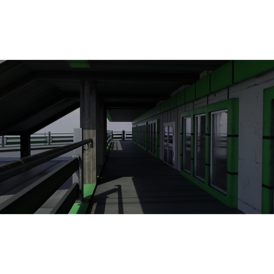 Office Building 3D Model – Low Poly Architectural Design, FBX, OBJ, Blender - View 12