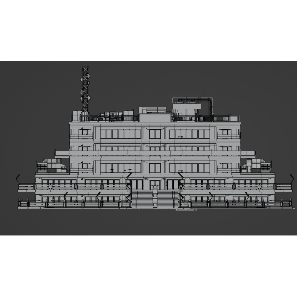 Office Building 3D Model – Low Poly Architectural Design, FBX, OBJ, Blender - View 16