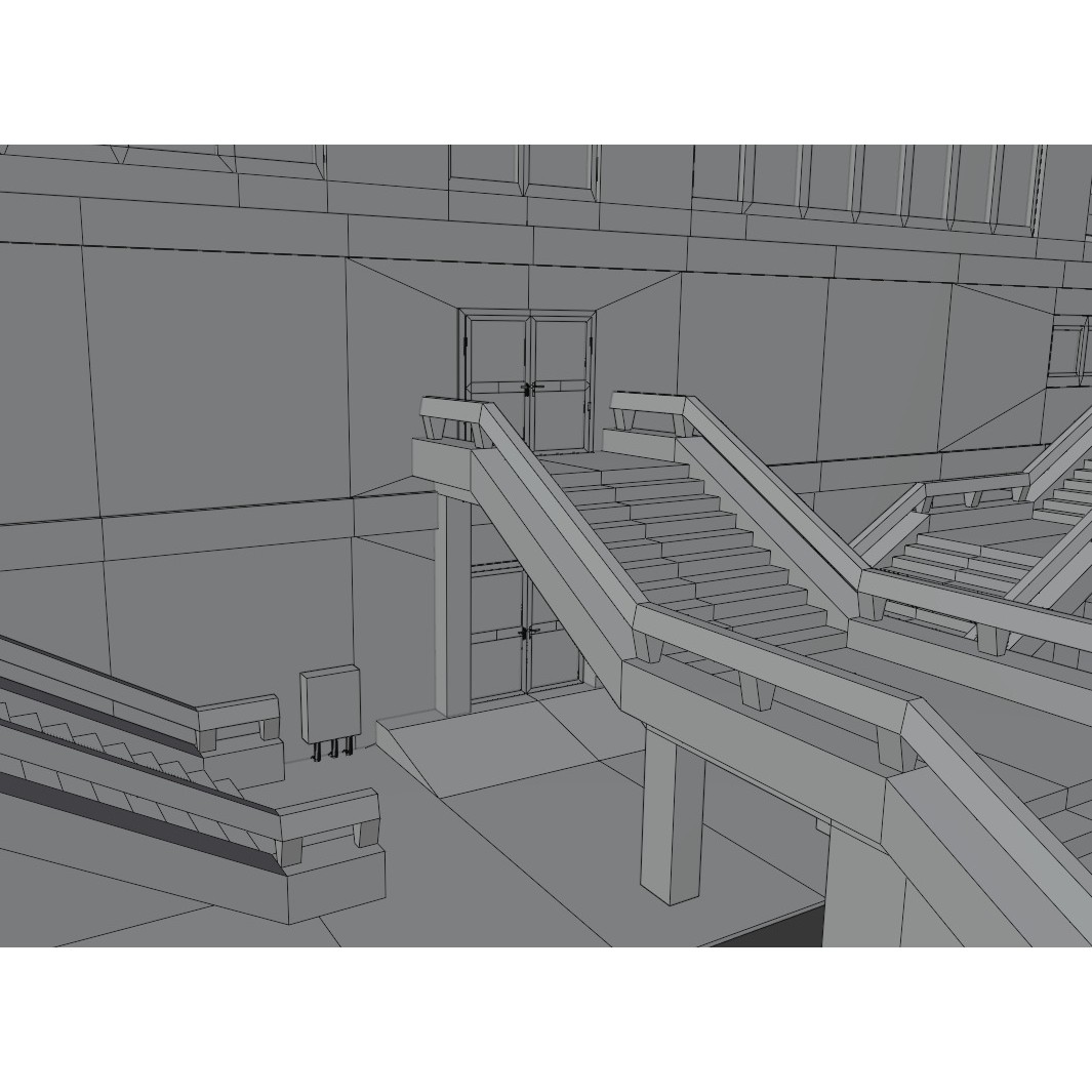 Office Building 3D Model – Low Poly Architectural Design, FBX, OBJ, Blender - View 18