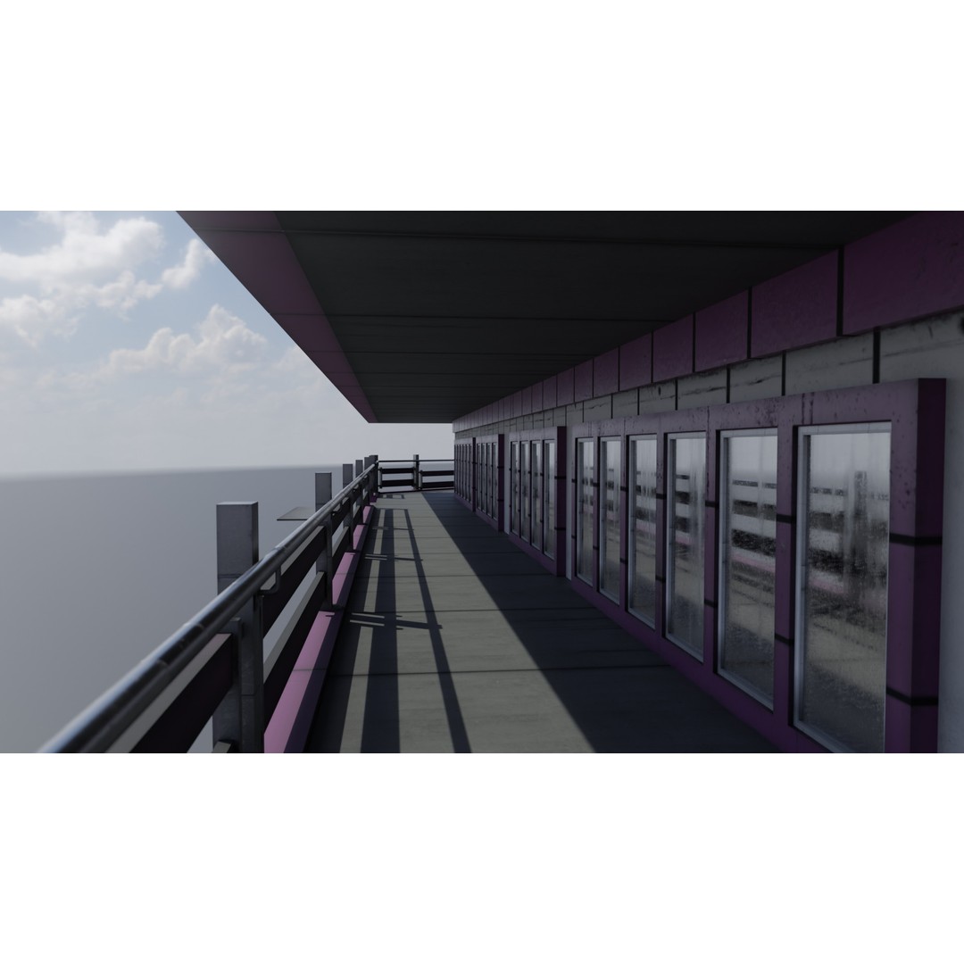 Office Building 3D Model – Low Poly Architectural Design, FBX, OBJ, Blender - View 6