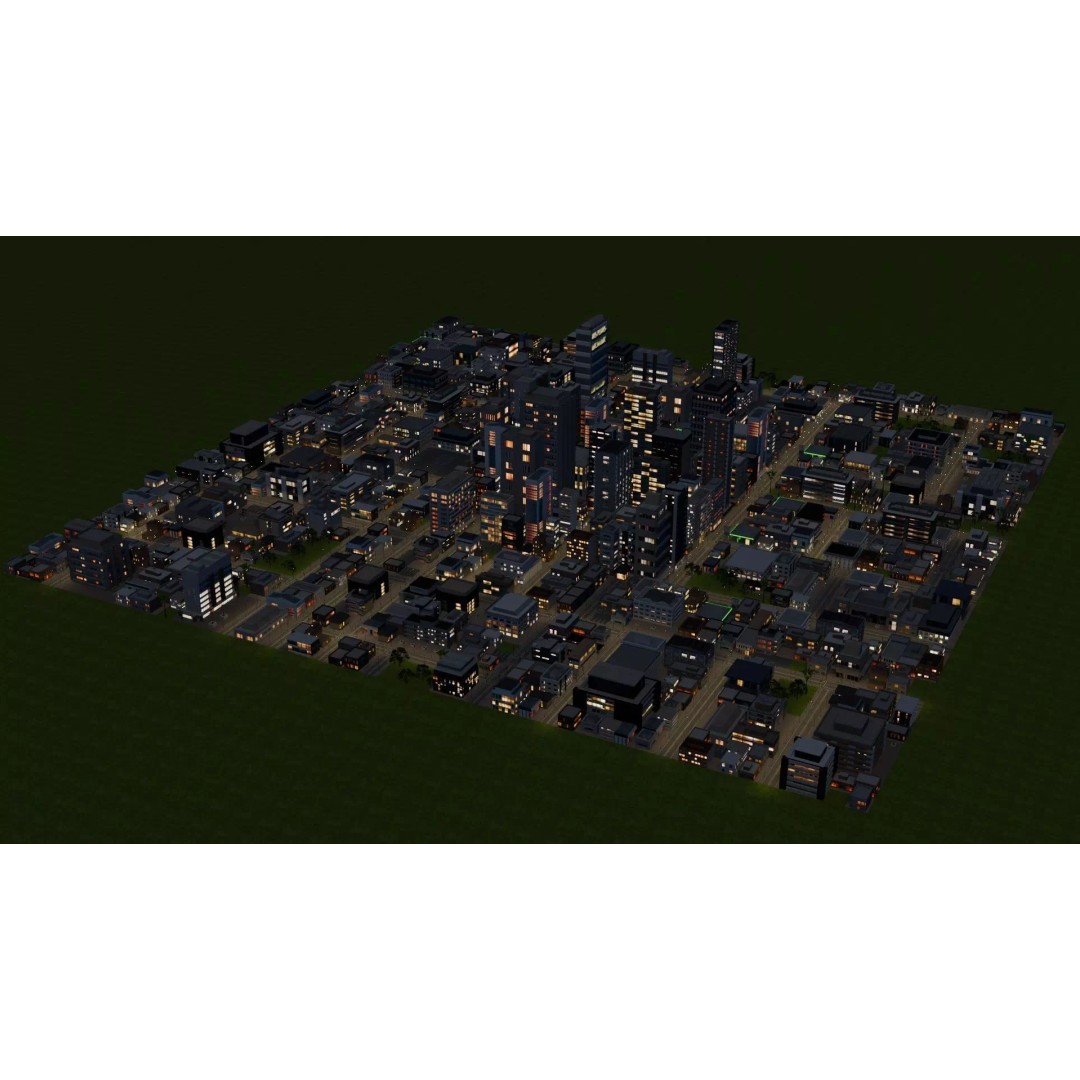 Night City 3D Model – Low Poly Game Asset for Unreal Engine, FBX - View 11