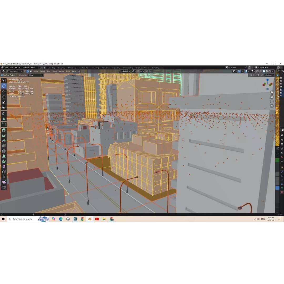 Night City 3D Model – Low Poly Game Asset for Unreal Engine, FBX - View 21