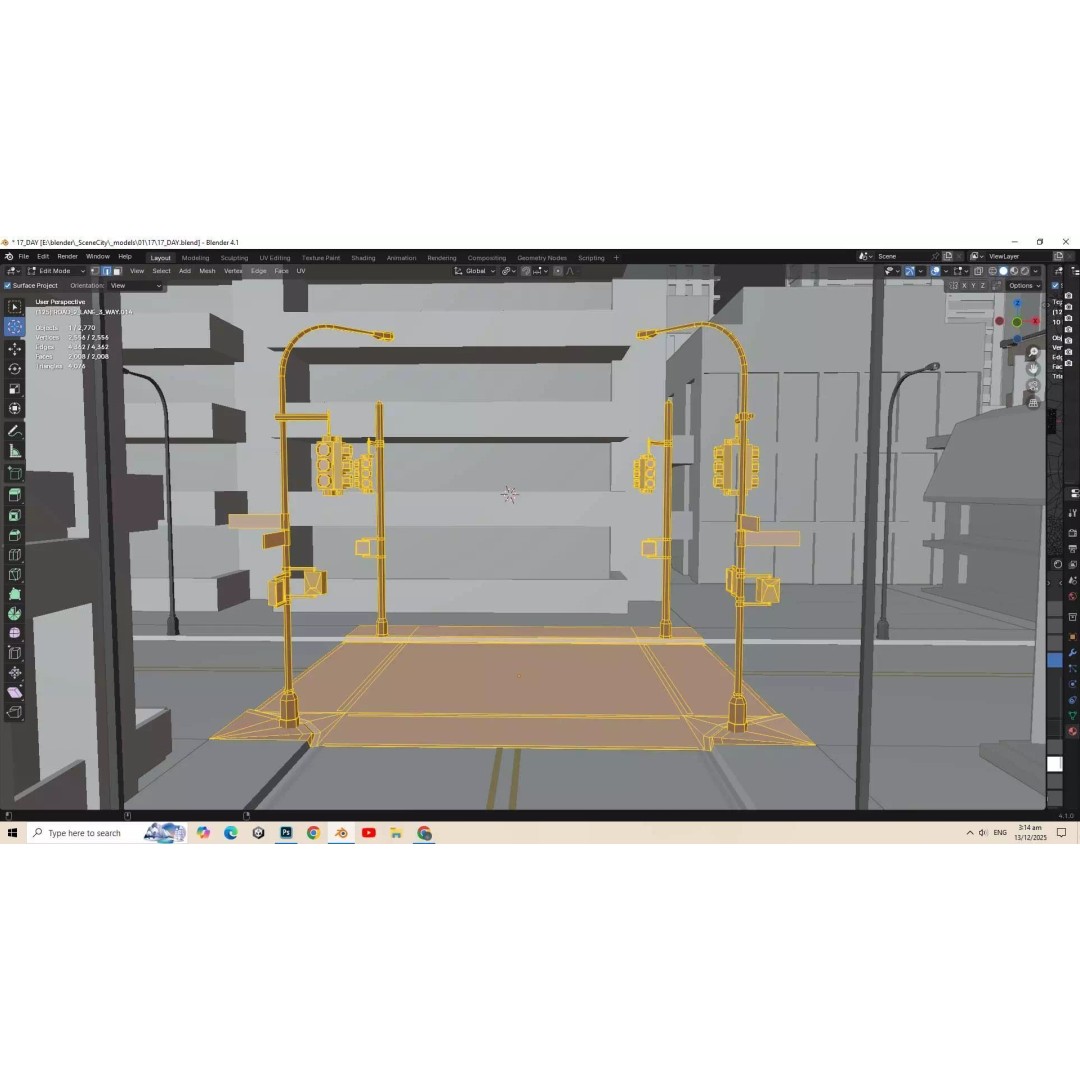 Night City 3D Model – Low Poly Game Asset for Unreal Engine, FBX - View 22