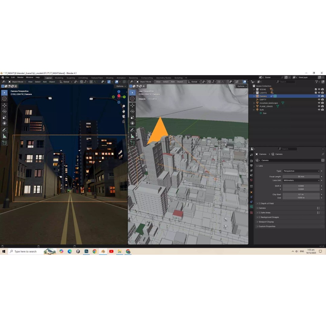 Night City 3D Model – Low Poly Game Asset for Unreal Engine, FBX - View 24