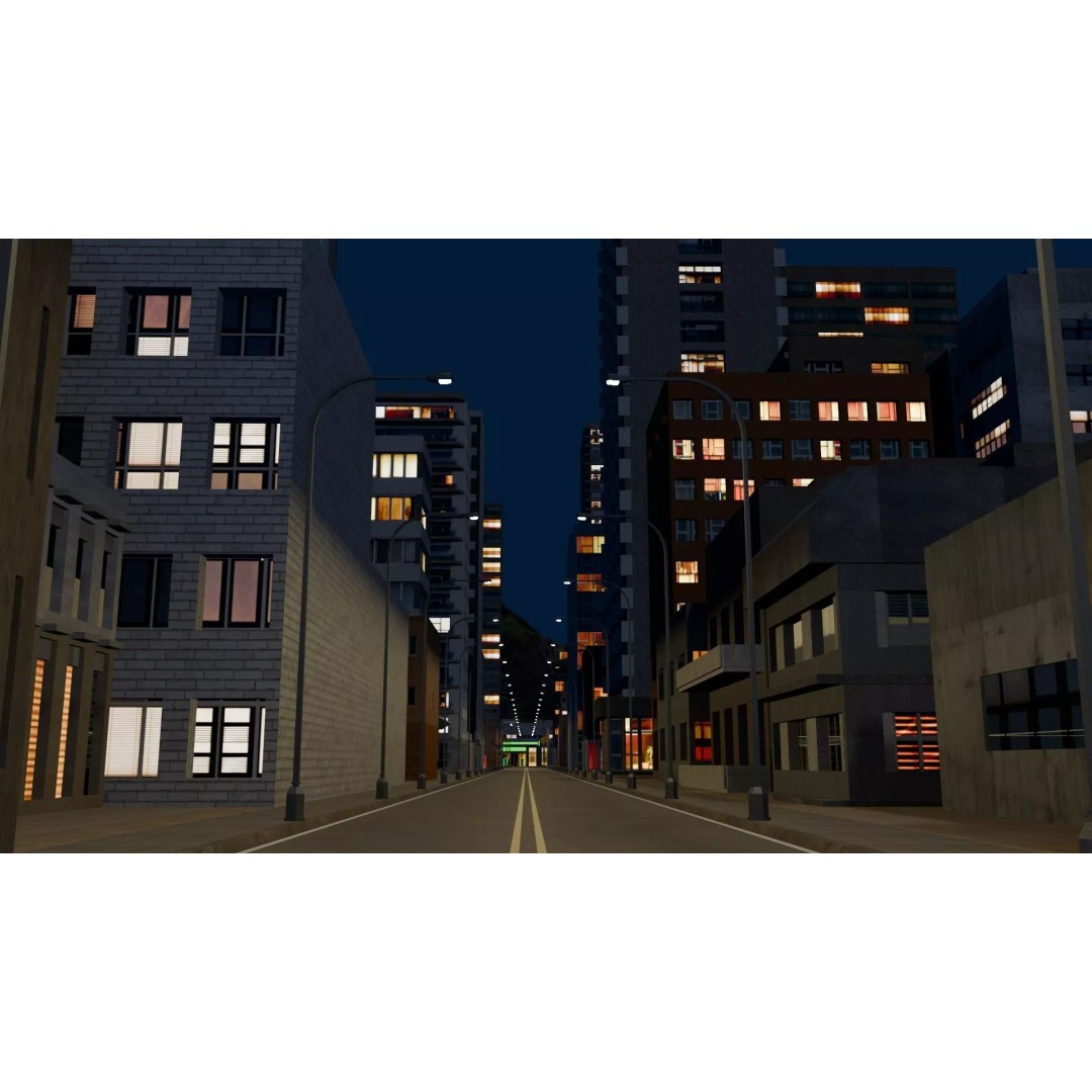 Night City 3D Model – Low Poly Game Asset for Unreal Engine, FBX - View 27