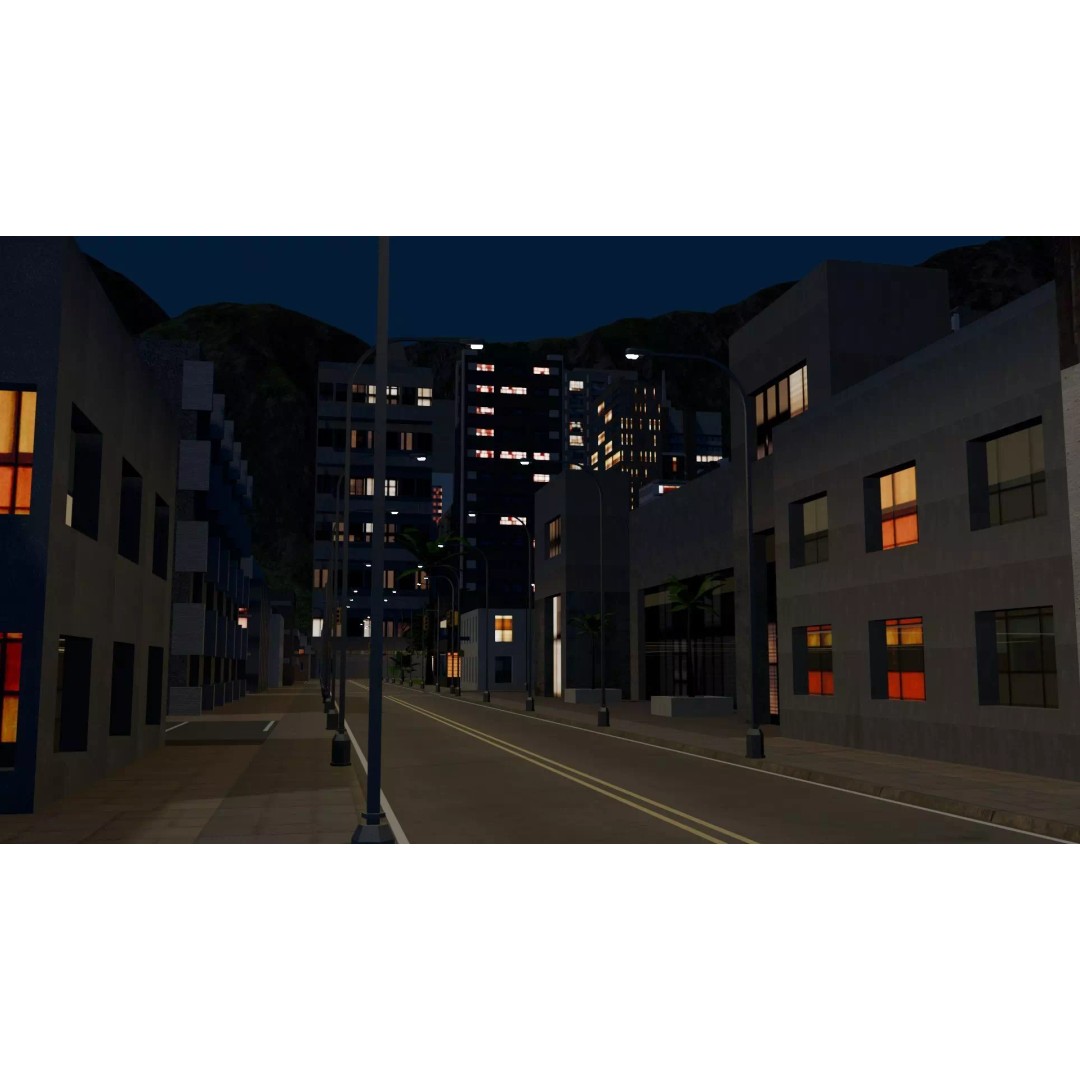 Night City 3D Model – Low Poly Game Asset for Unreal Engine, FBX - View 29