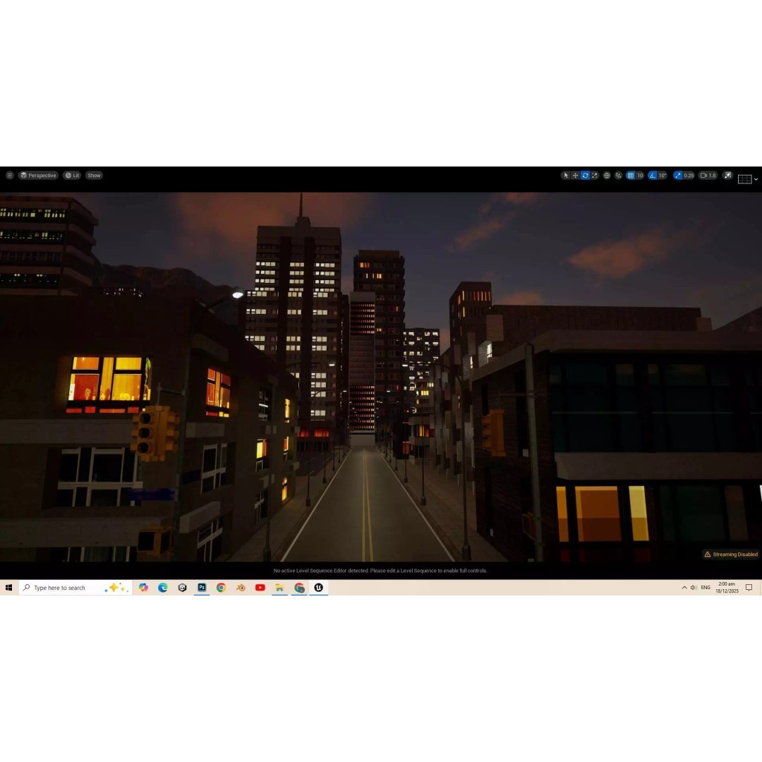 Night City 3D Model – Low Poly Game Asset for Unreal Engine, FBX - View 6
