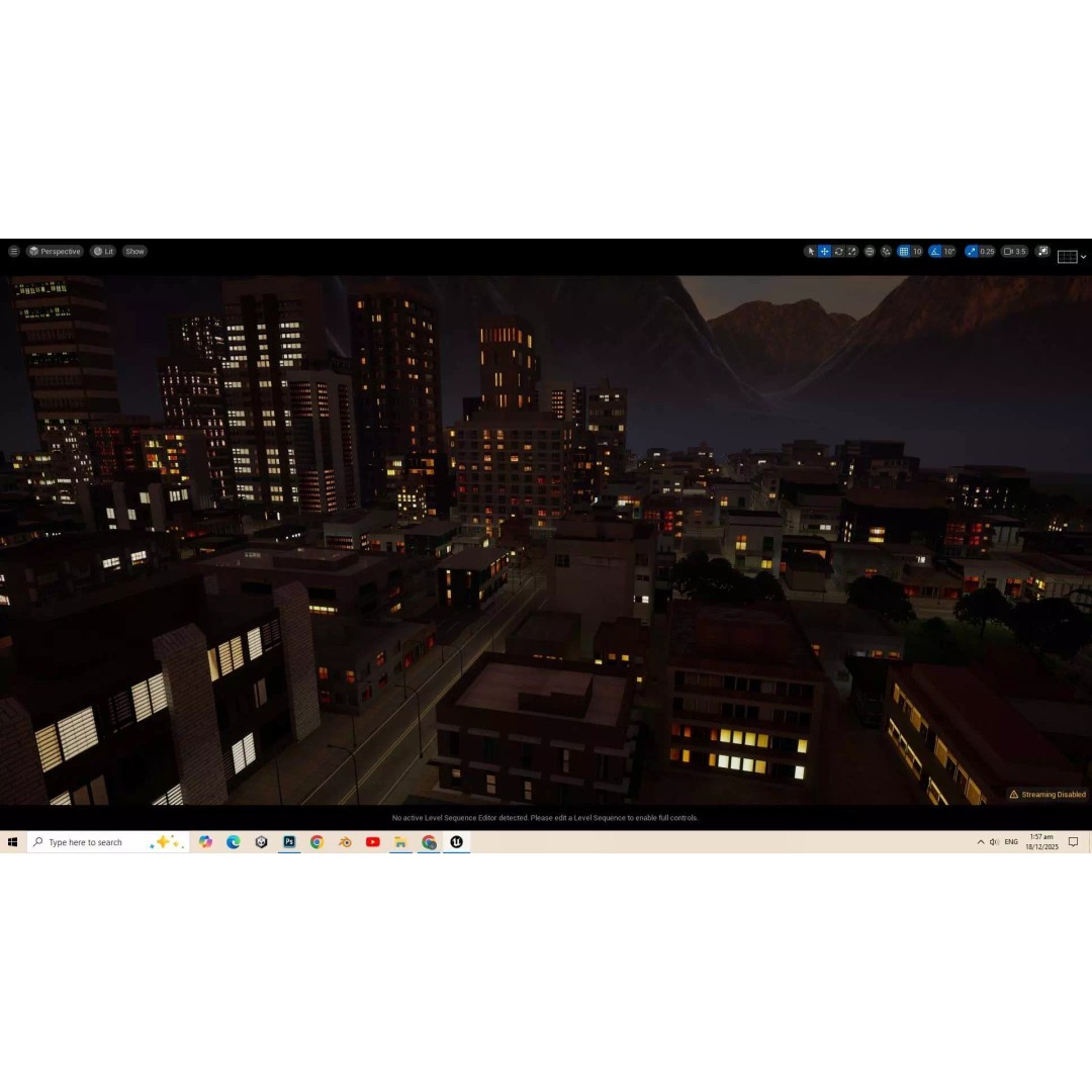 Night City 3D Model – Low Poly Game Asset for Unreal Engine, FBX - View 7