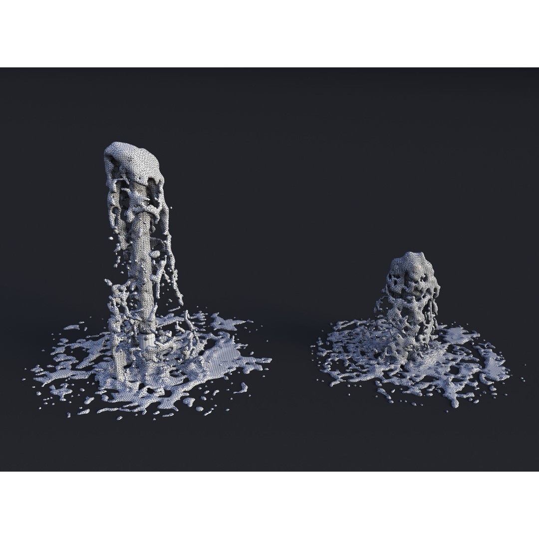 Animated Water Elements 3D Model – Realistic Liquid Simulations, Alembic Format - View 10