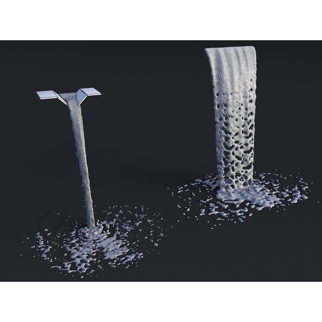 Animated Water Elements 3D Model – Realistic Liquid Simulations, Alembic Format - View 12