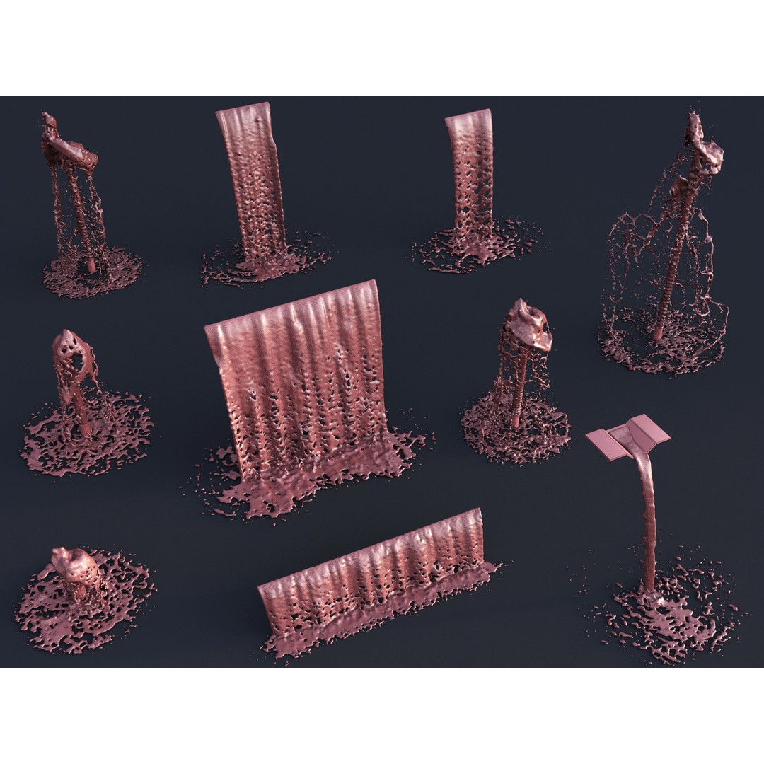 Animated Water Elements 3D Model – Realistic Liquid Simulations, Alembic Format - View 4