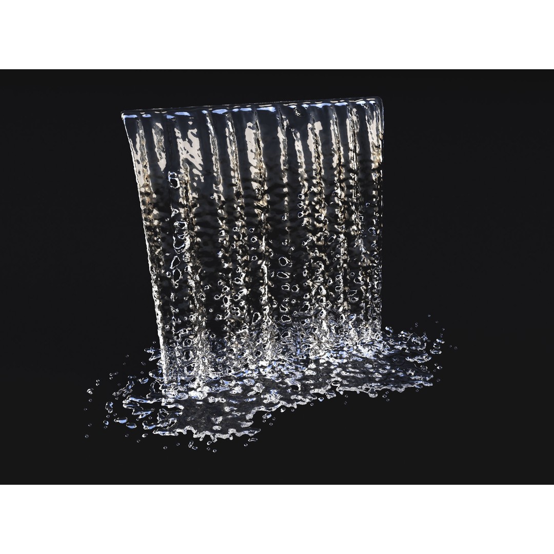 Animated Water Elements 3D Model – Realistic Liquid Simulations, Alembic Format - View 5