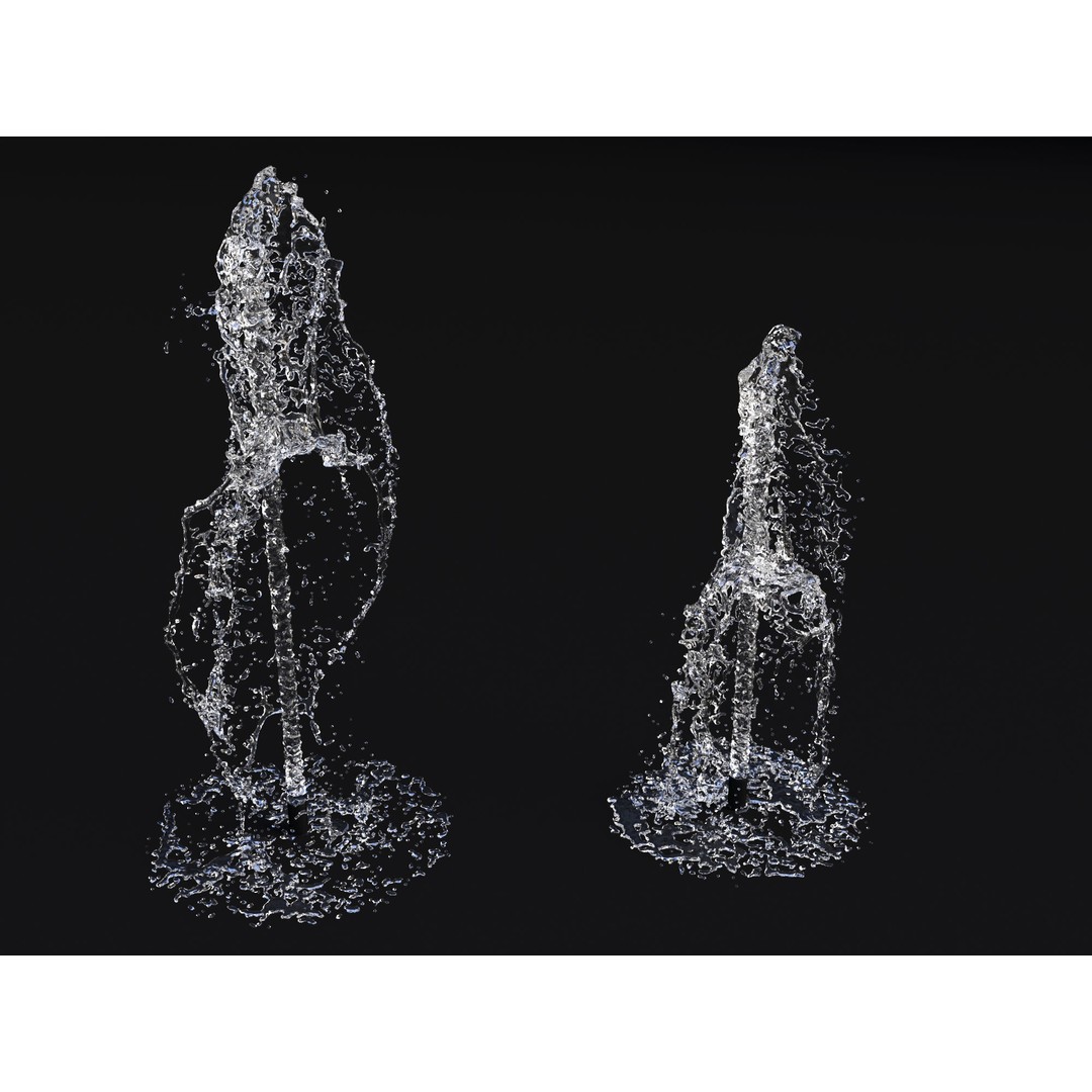 Animated Water Elements 3D Model – Realistic Liquid Simulations, Alembic Format - View 7