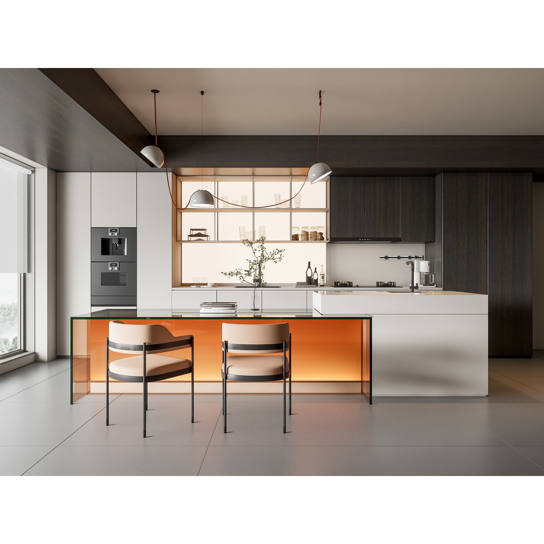 Modern Kitchen 3D Model – Photorealistic Interior Scene, Blender, FBX - View 2