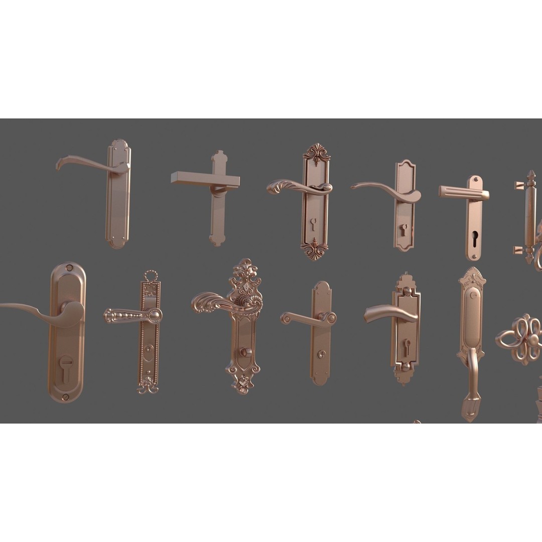 Door Handle 3D Model – Detailed Design for Interior Visualization - View 5