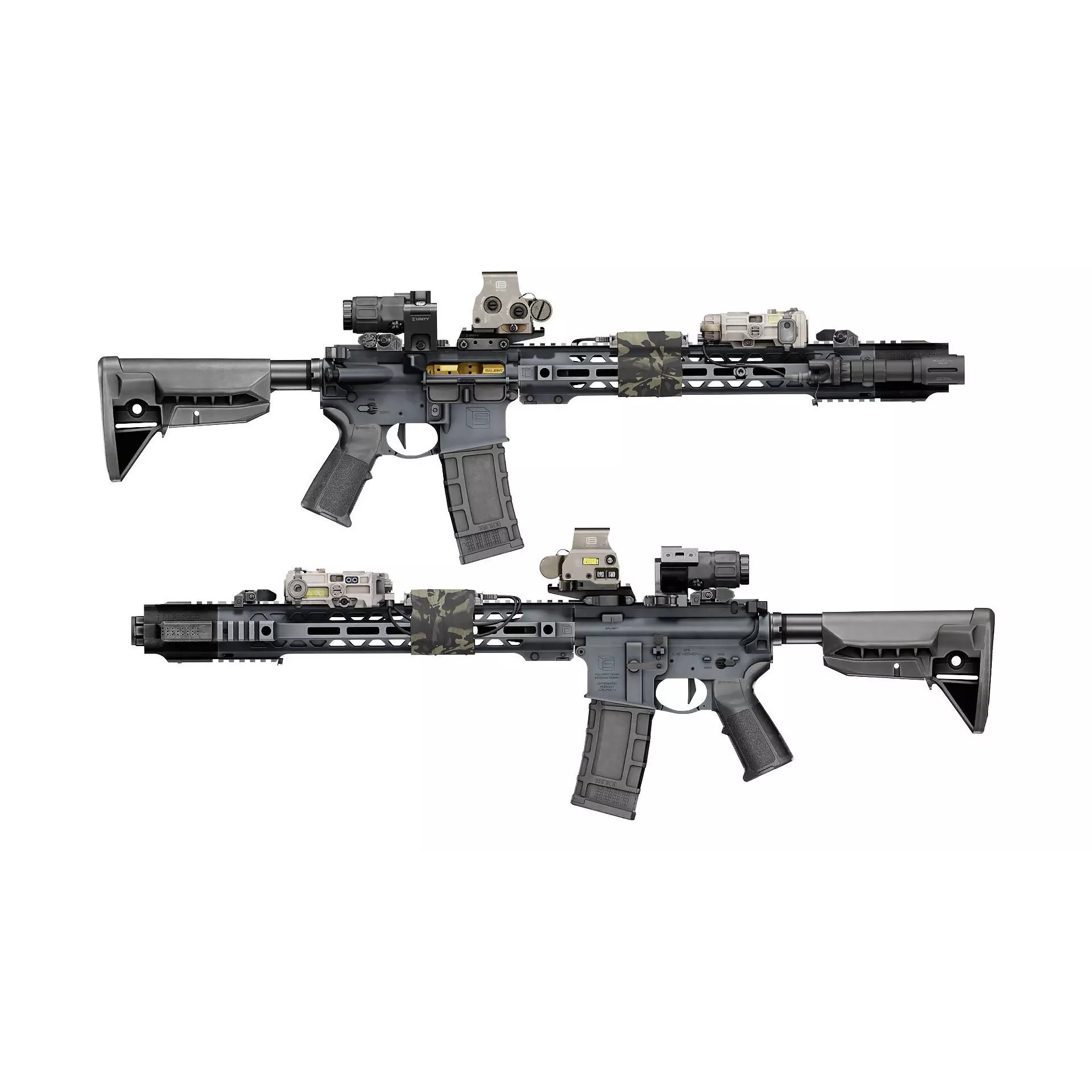 SAI GRY AR15 Rifle - Low-Poly Game-Ready 3D Model - View 3