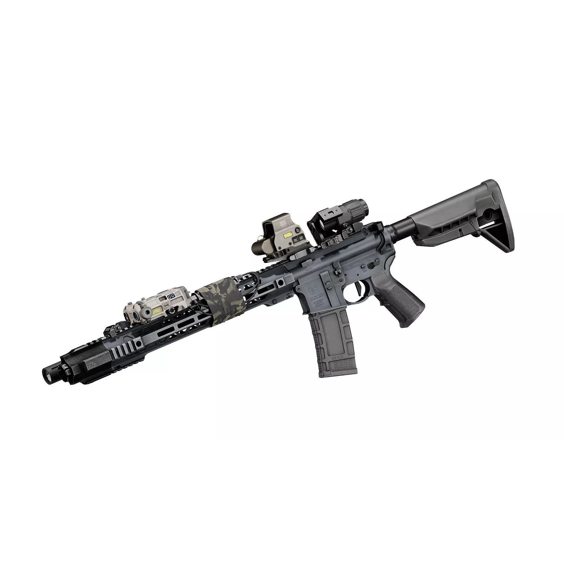 SAI GRY AR15 Rifle - Low-Poly Game-Ready 3D Model - View 5