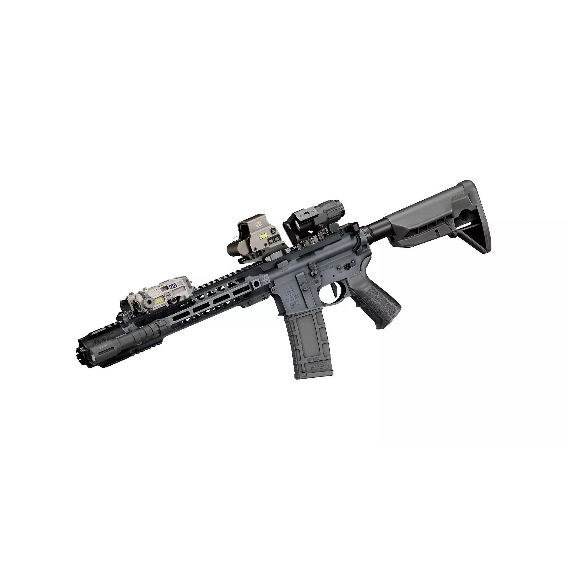 SAI GRY AR15 Rifle - Low-Poly Game-Ready 3D Model - View 6