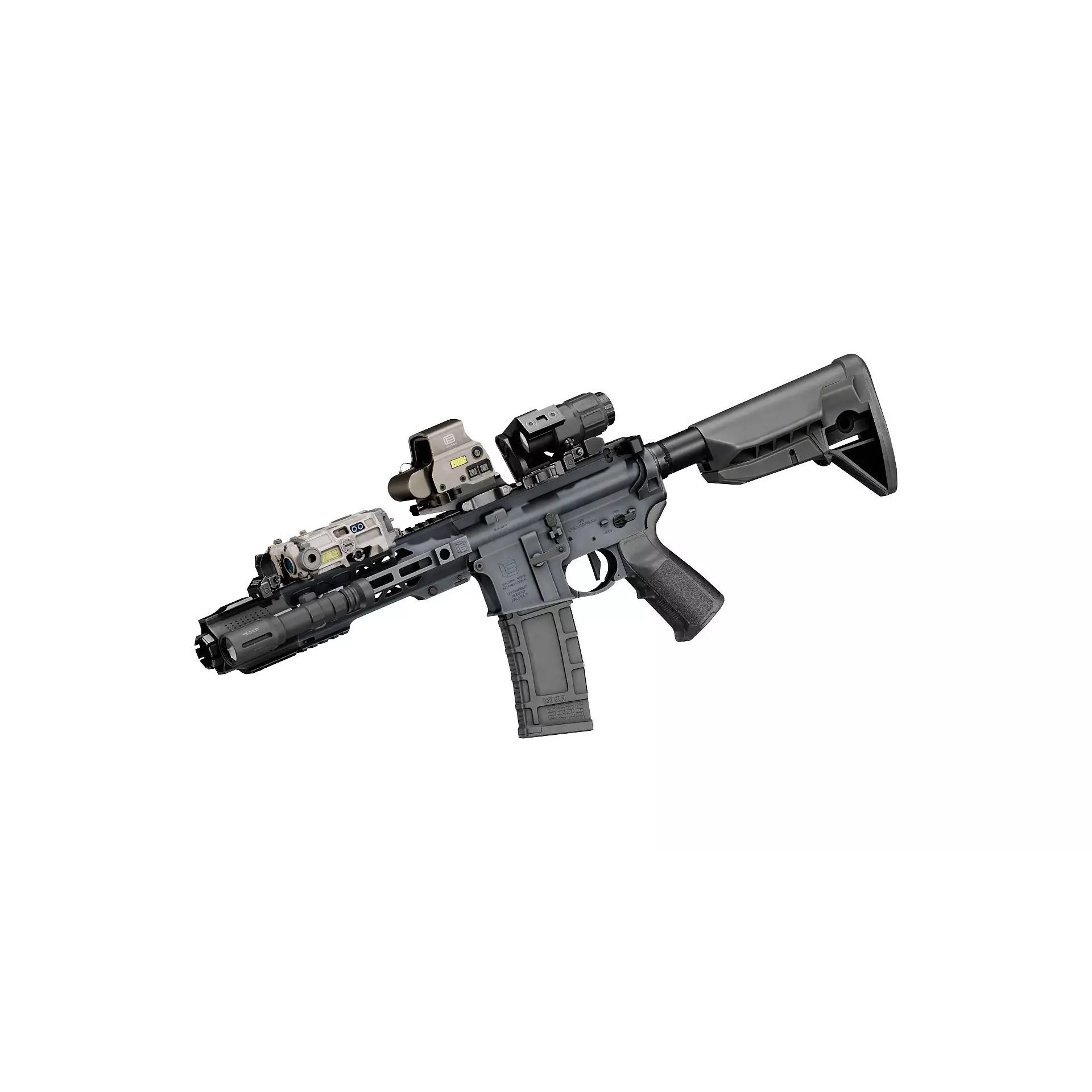 SAI GRY AR15 Rifle - Low-Poly Game-Ready 3D Model - View 7