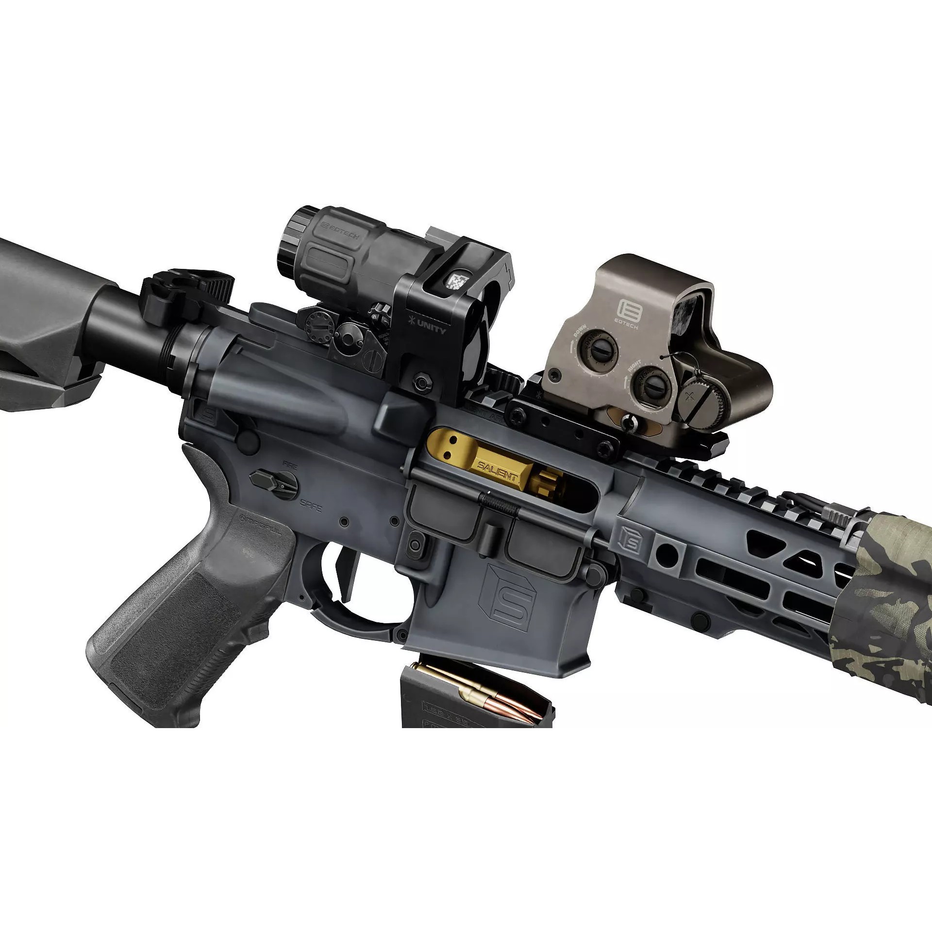 SAI GRY AR15 Rifle - Low-Poly Game-Ready 3D Model - View 9