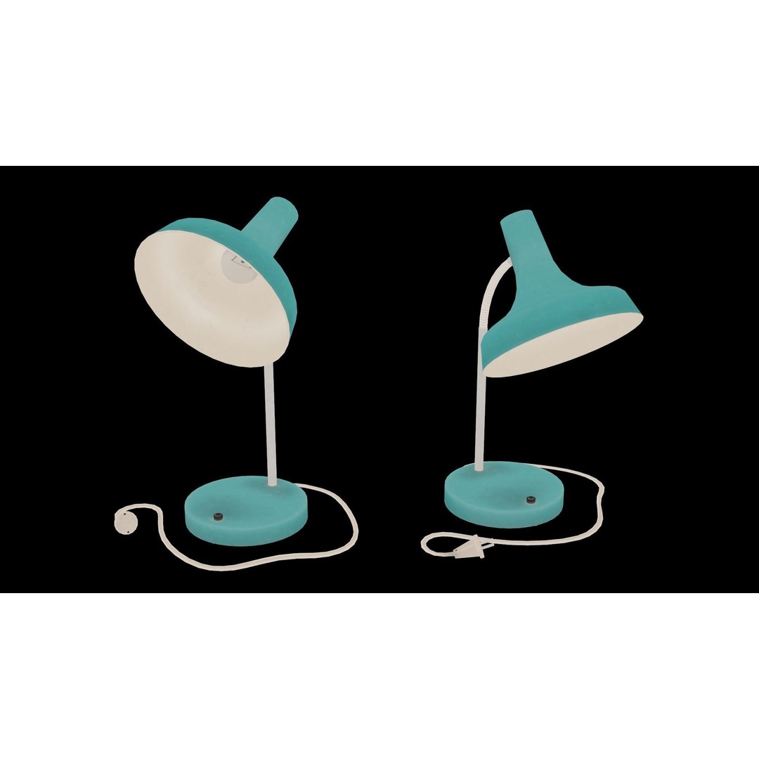 Soviet Desk Lamp 3D Model – Low Poly Game Asset, FBX, PBR Textures - View 10