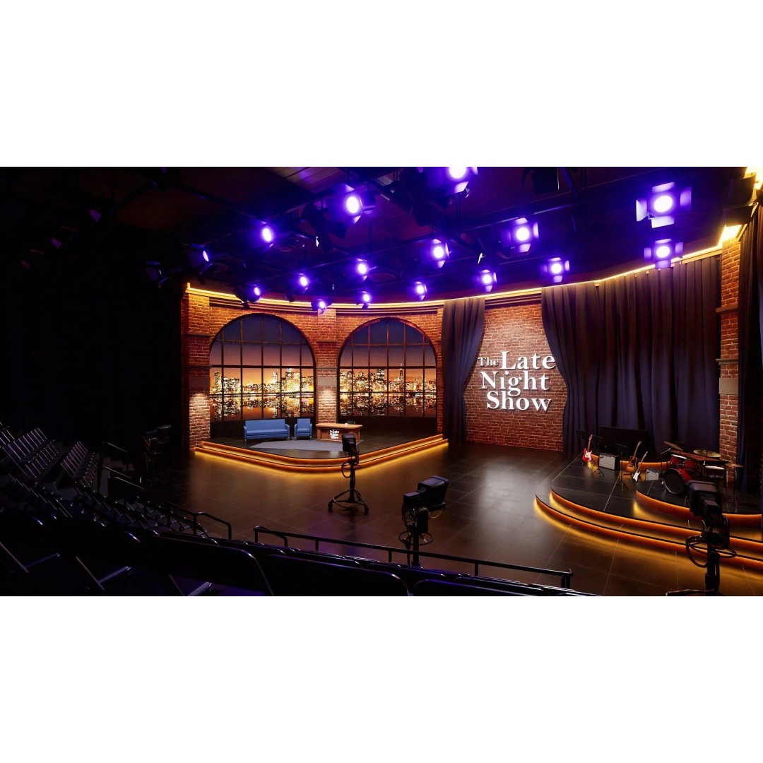 Talk Show Set 3D Model – Low Poly Interior Scene, FBX, Blender - View 2