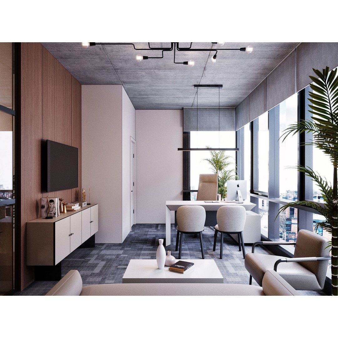 Office Interior 3D Model – Modern Design, Textures Included, FBX, OBJ - View 10